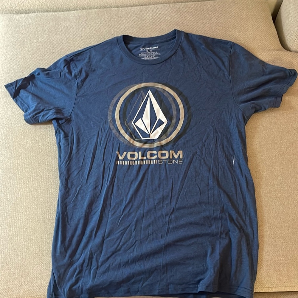 Volcom Blue Short-Sleeved shirt